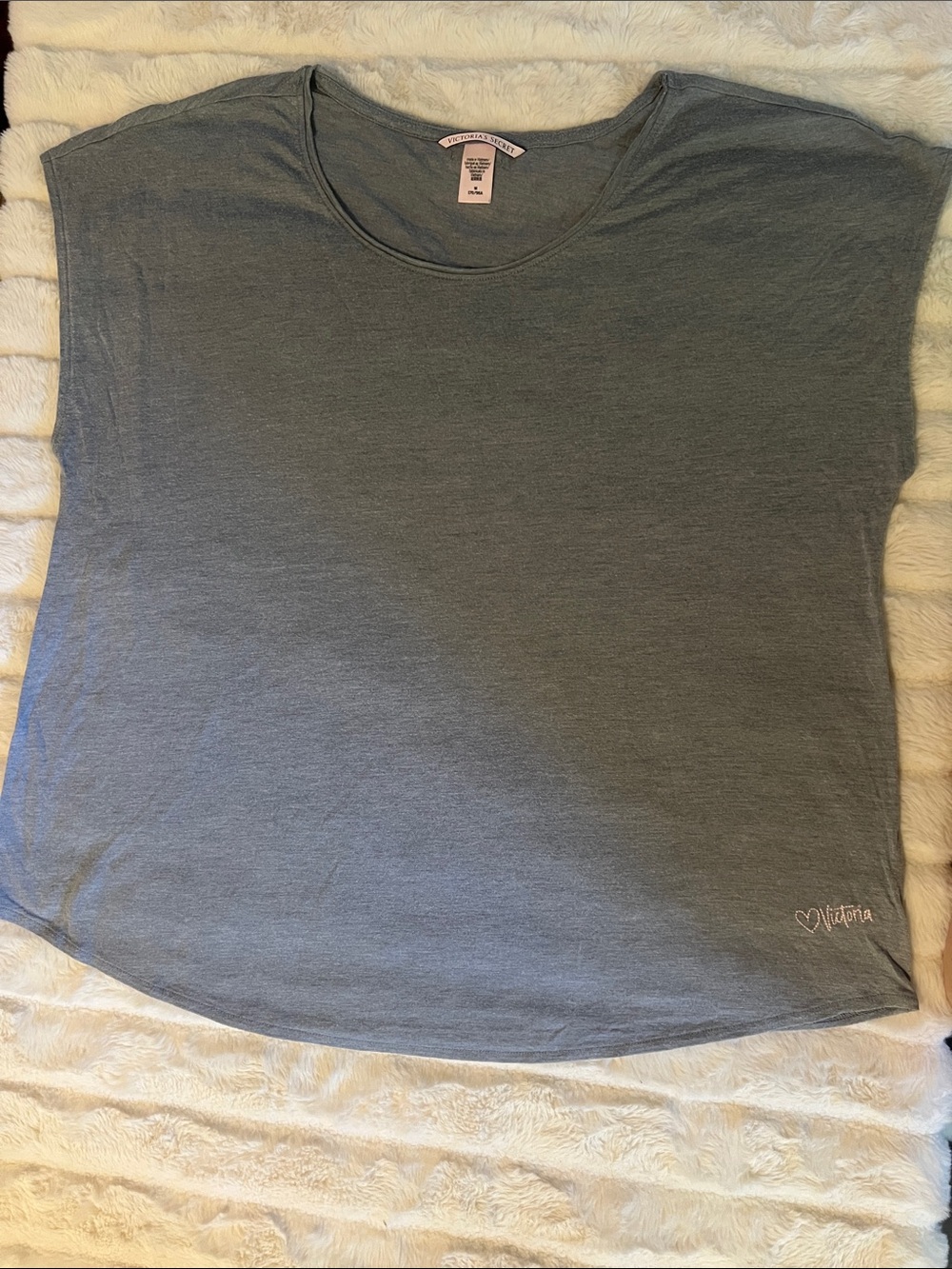 Victoria's Secret Heather Gray Crewneck Tee/Pajama Top